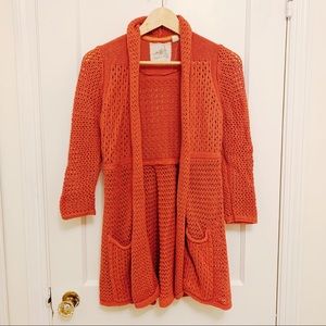Anthropologie Coral Sweater